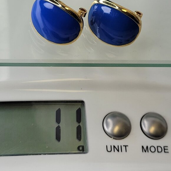 Blue Small Light Earrings - Picture 8 of 9